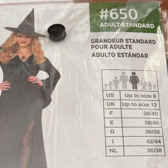 BRAND NEW women witch dress one size standard up to size 8 (dress only) - Picture 3 of 3